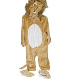 Tan Soft Fuzzy Toddler Lion Costume for  Boys  or Girls  Halloween Costume 2-3T